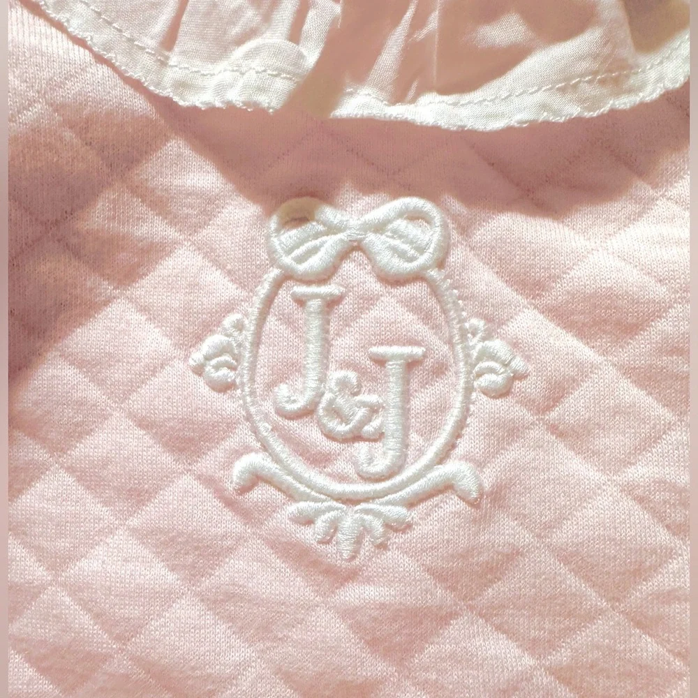 Newborn Petal Pink Quilted 1-Piece-Janie & Jack, 6-13 Mo-Excellent Preowned Cond
